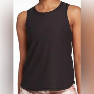 Calia Black Renew Mesh Ribbed Scoop Neck Knit Tank Top Size XS 15”ptp 💎EUC